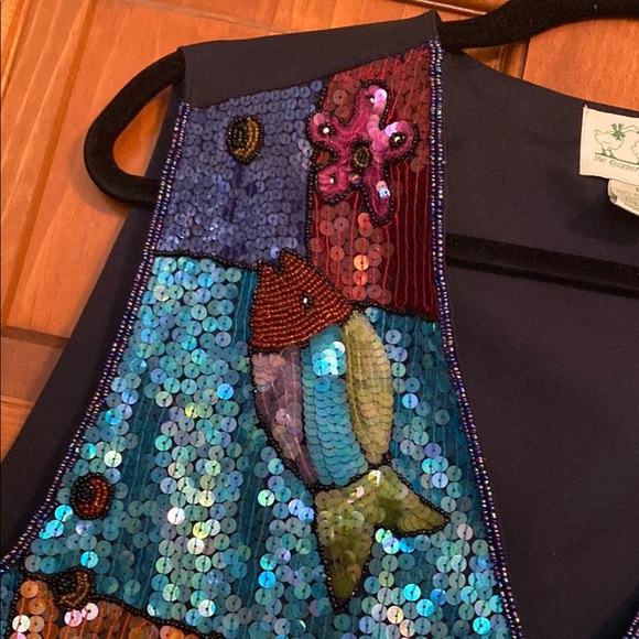 Quacker Factory Vintage Woman Sequin Vest Blue and Purple Size 1XL - Picture 10 of 13